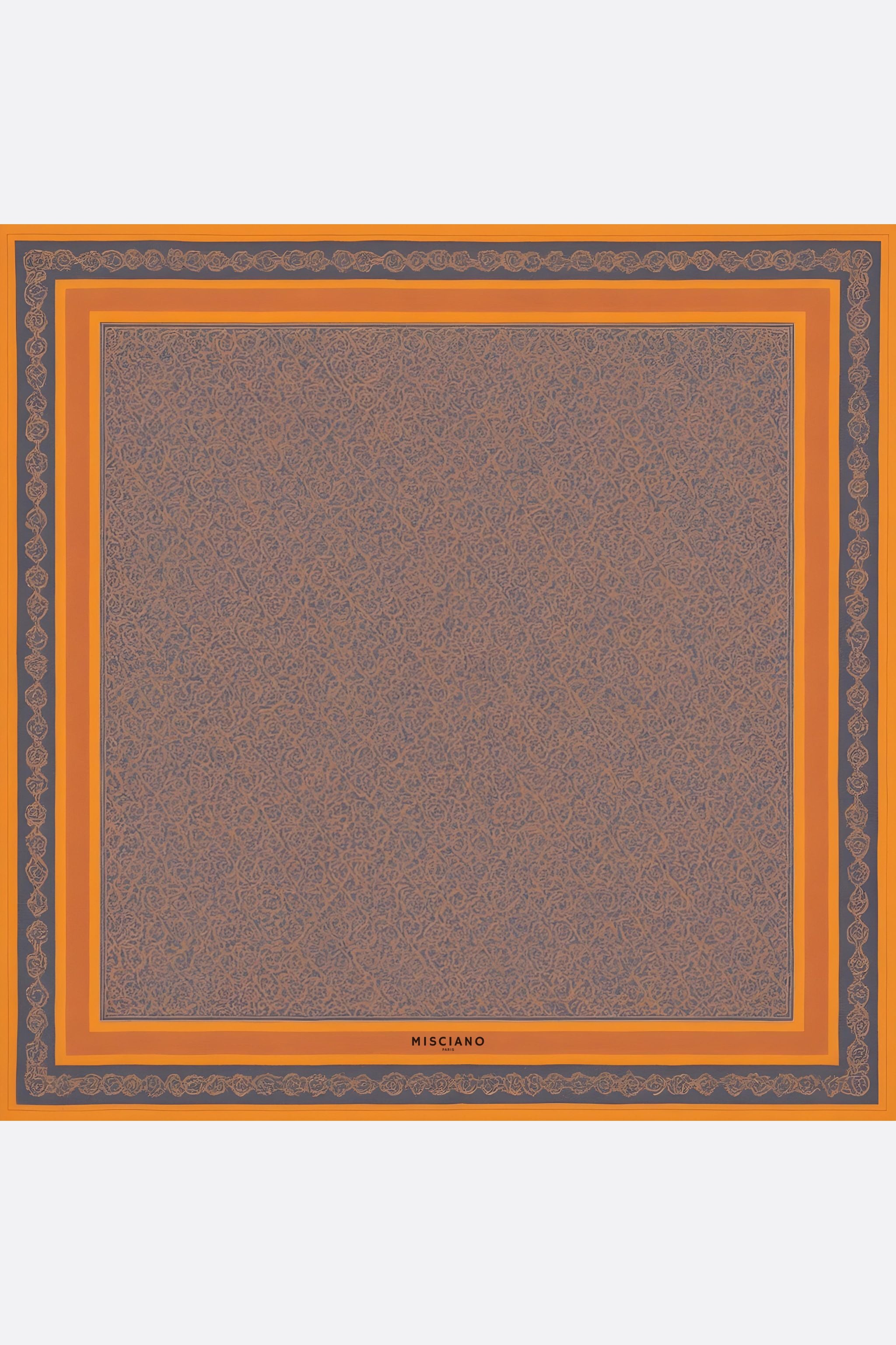 Cuadrado de seda Sombras de oriente impreso doble cara 90x90 cm