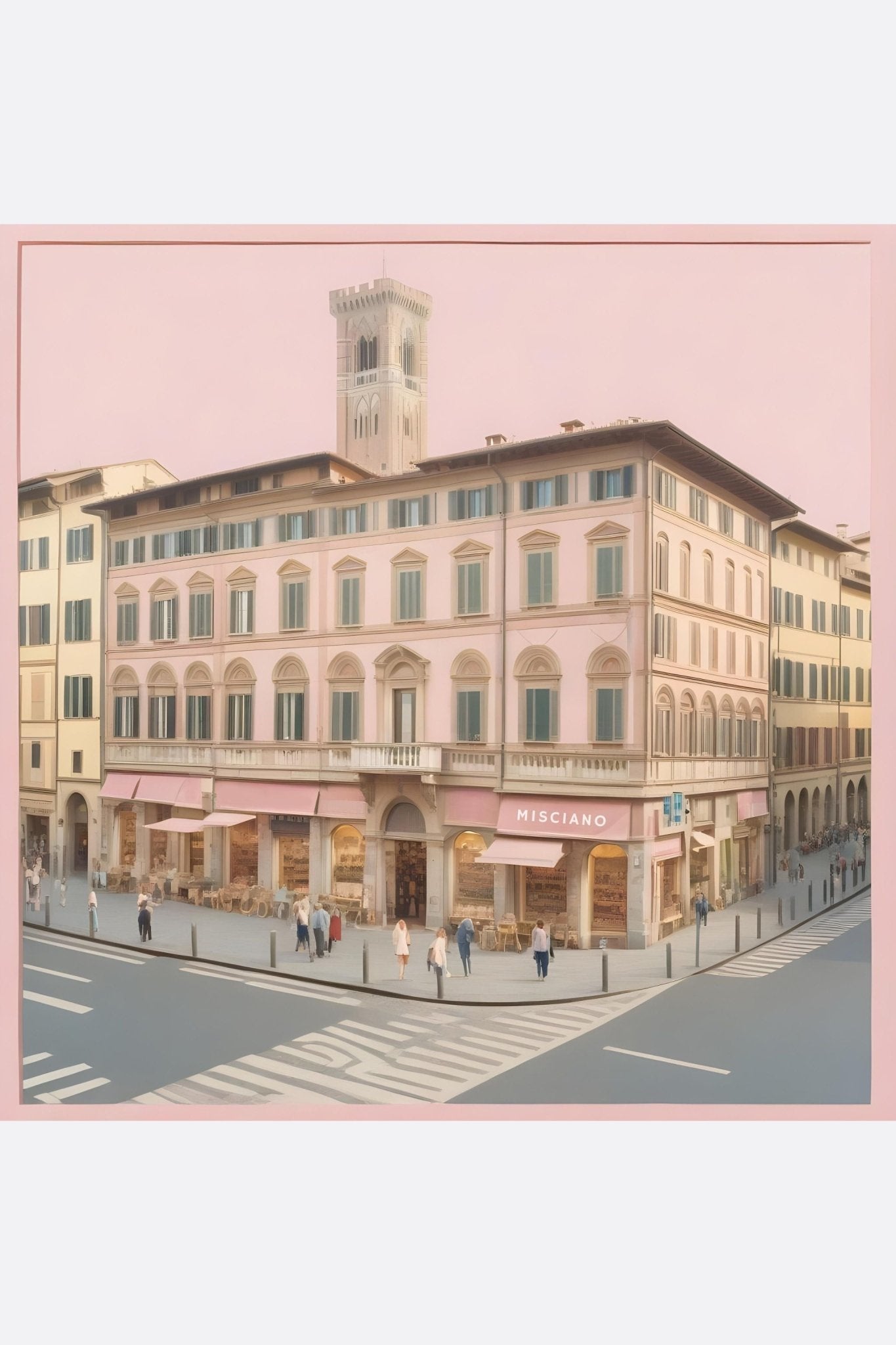 Cuadrado de seda la boutique Misciano impreso doble cara 90x90 cm