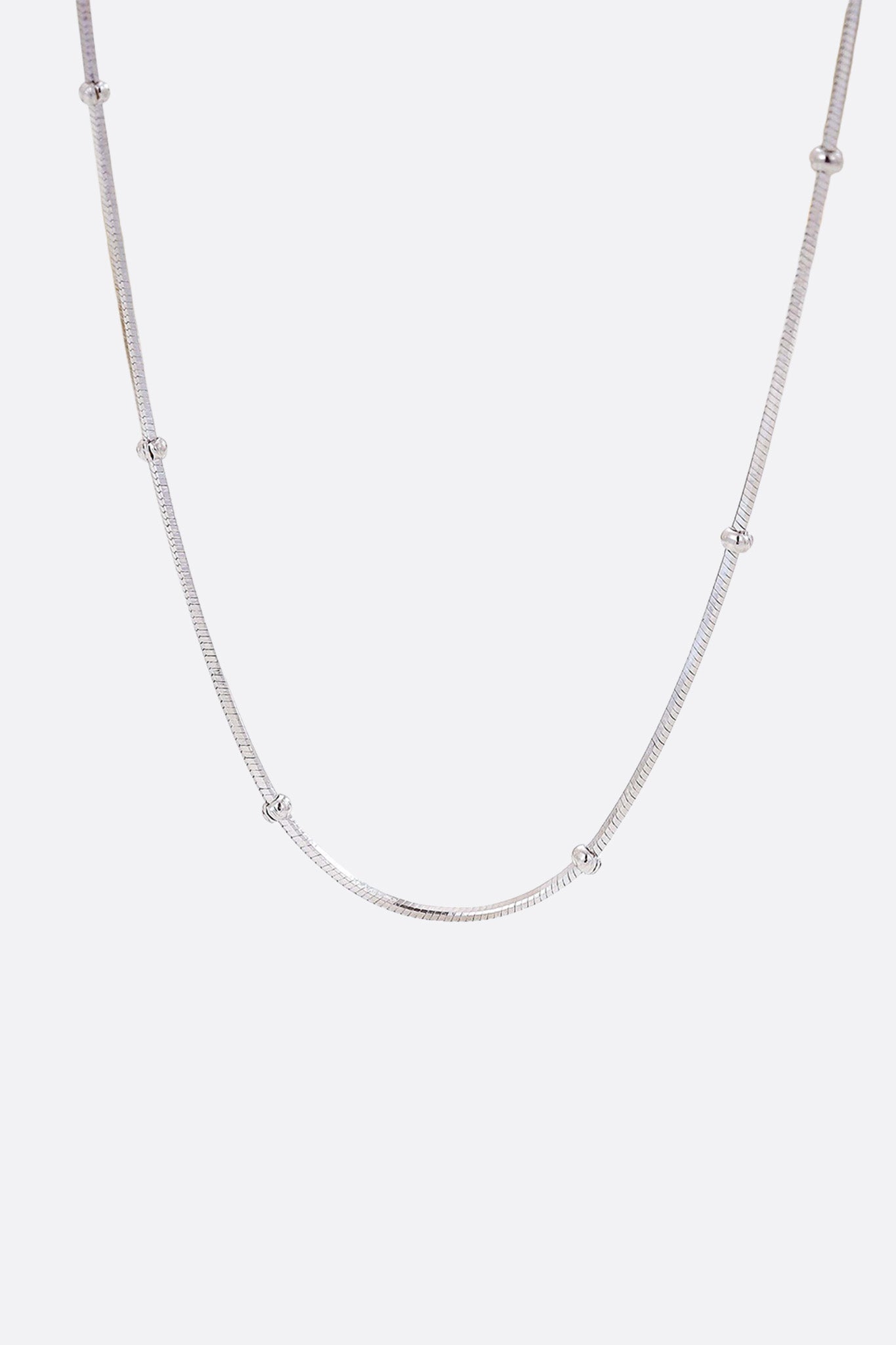 Collar choker de plata 925 con finas perlas plateadas