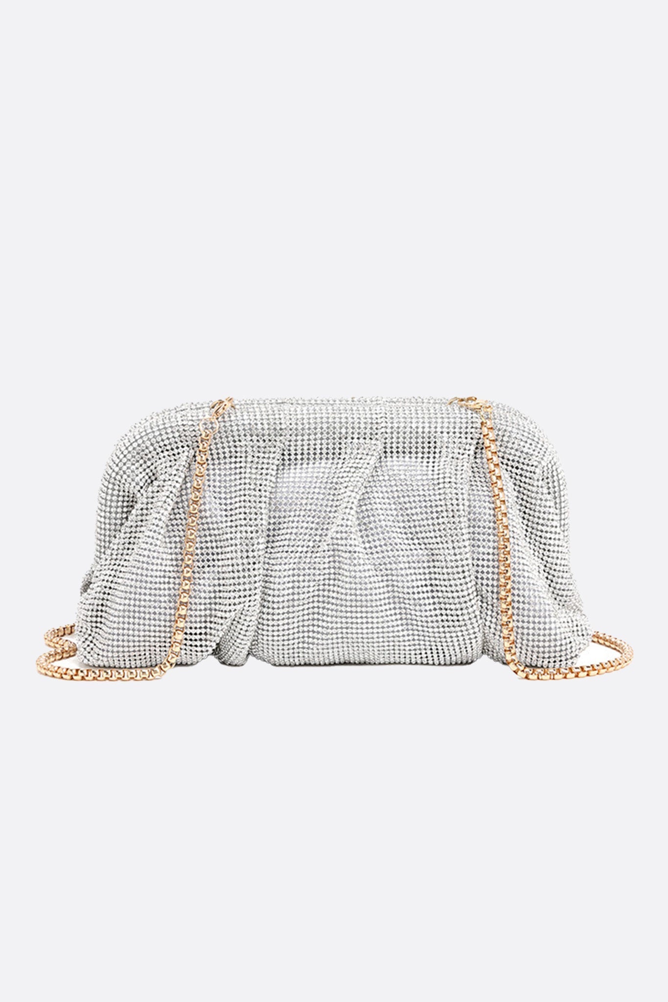 Bolso de noche nube con cristales plateados