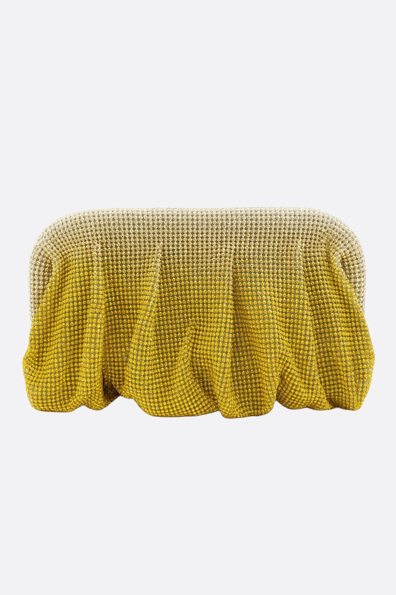 Bolso de noche nube con cristales degradados beige y amarillo