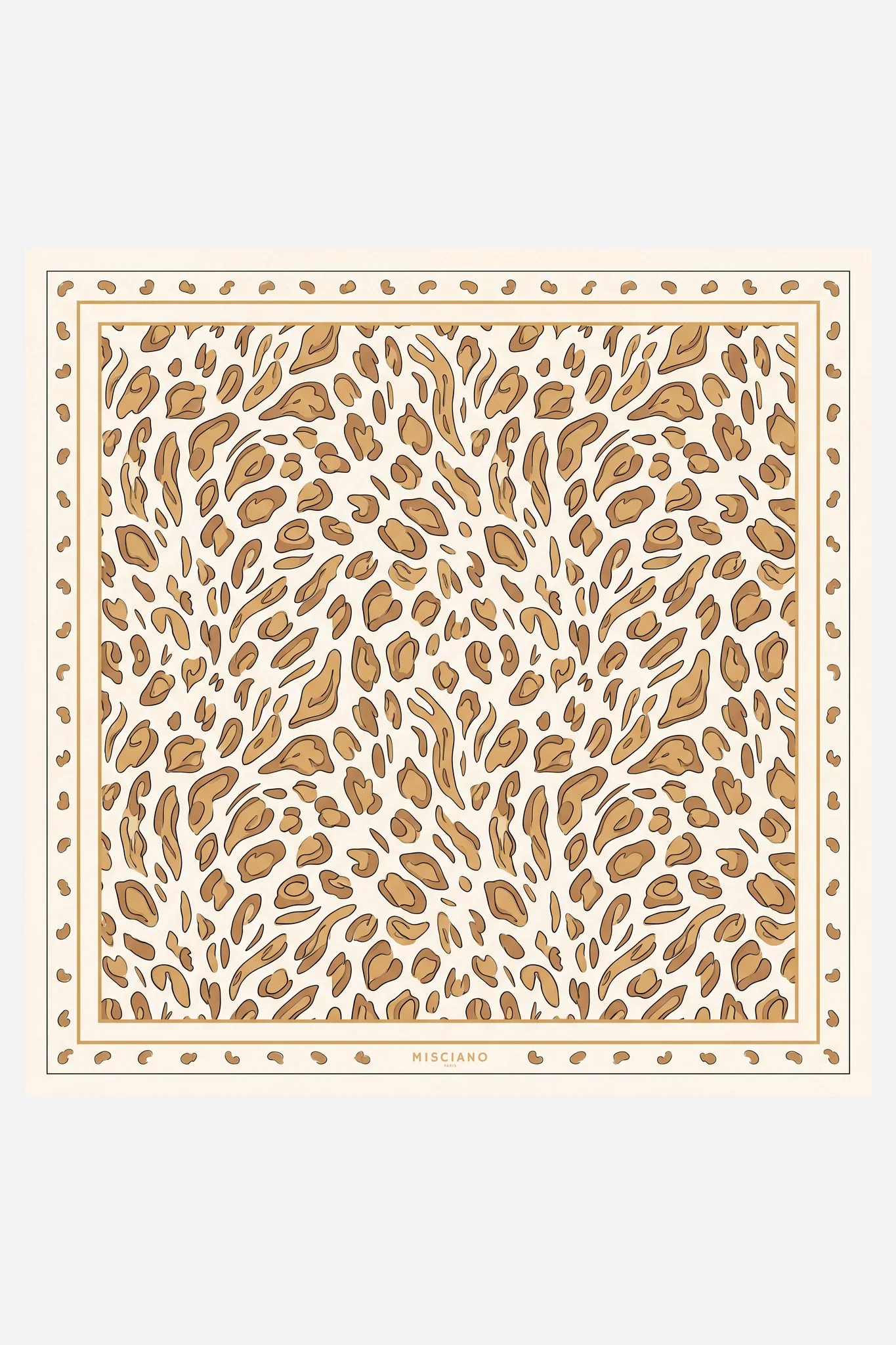 Pañuelo de seda 70 Ocelot dorado