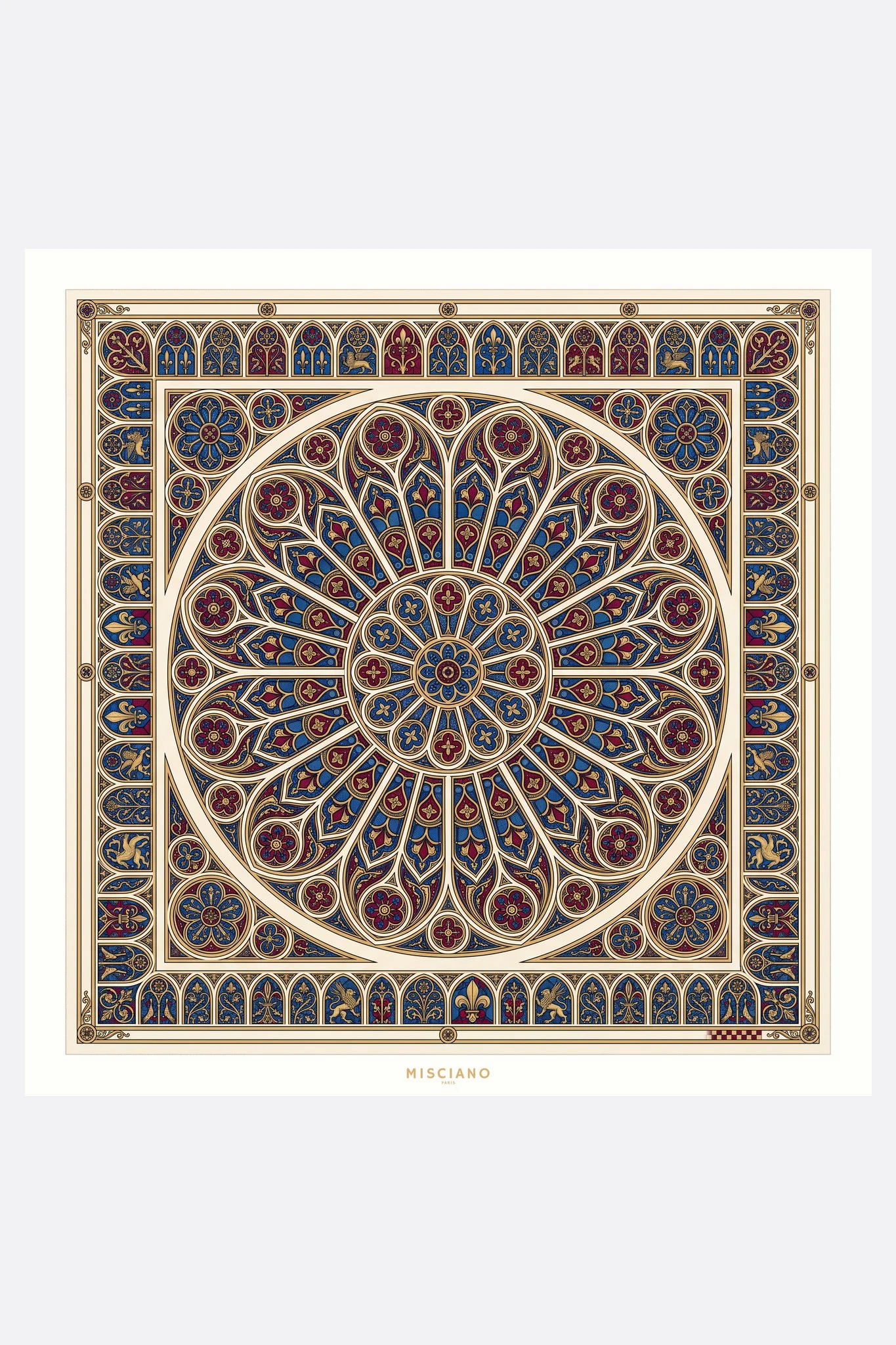 Gran pañuelo de seda 110 Vitral imperial