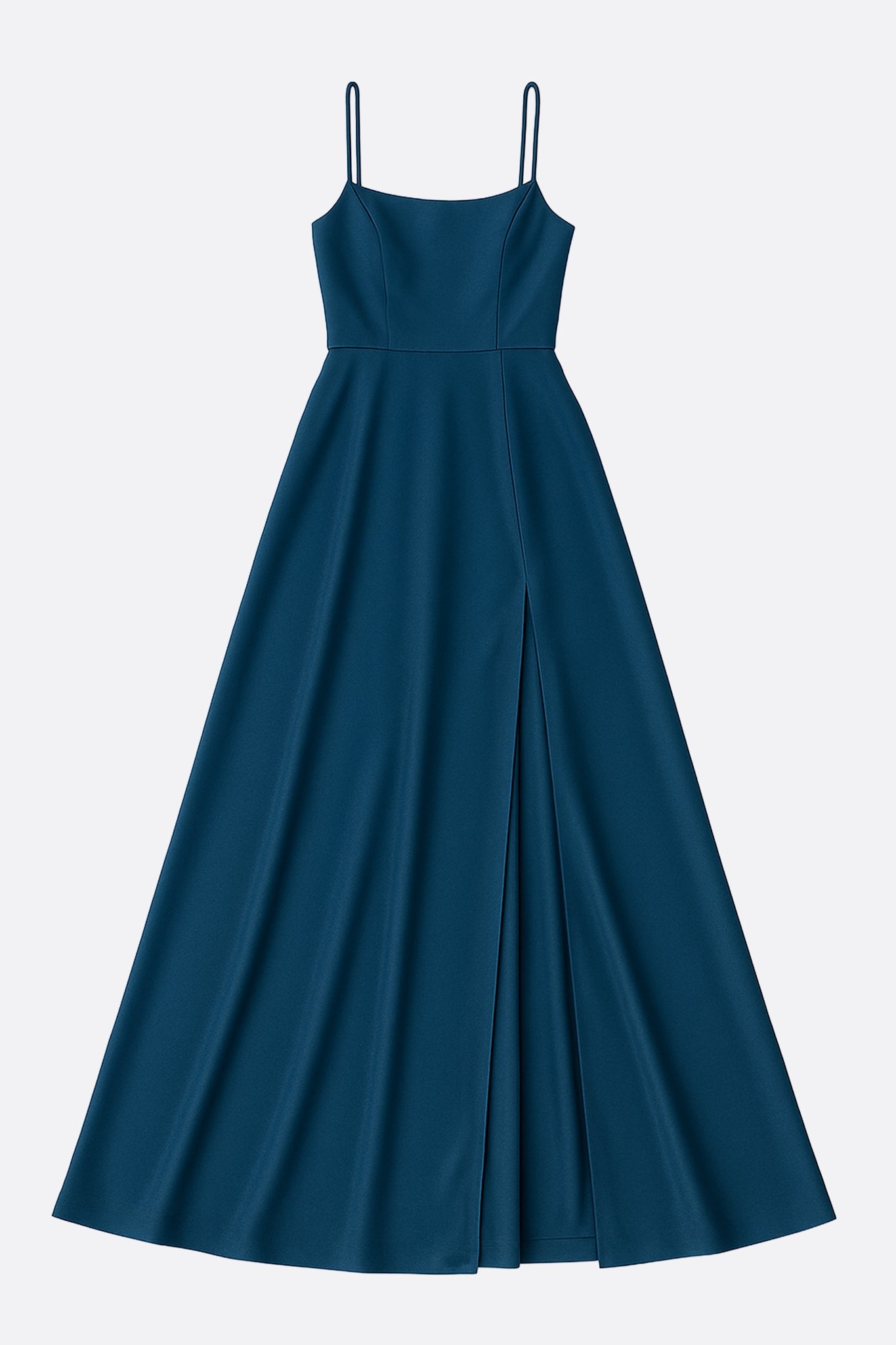 dos formal dresses Long teal halter dress – Elegant slit & crossed straps – Misciano butter yellow dress