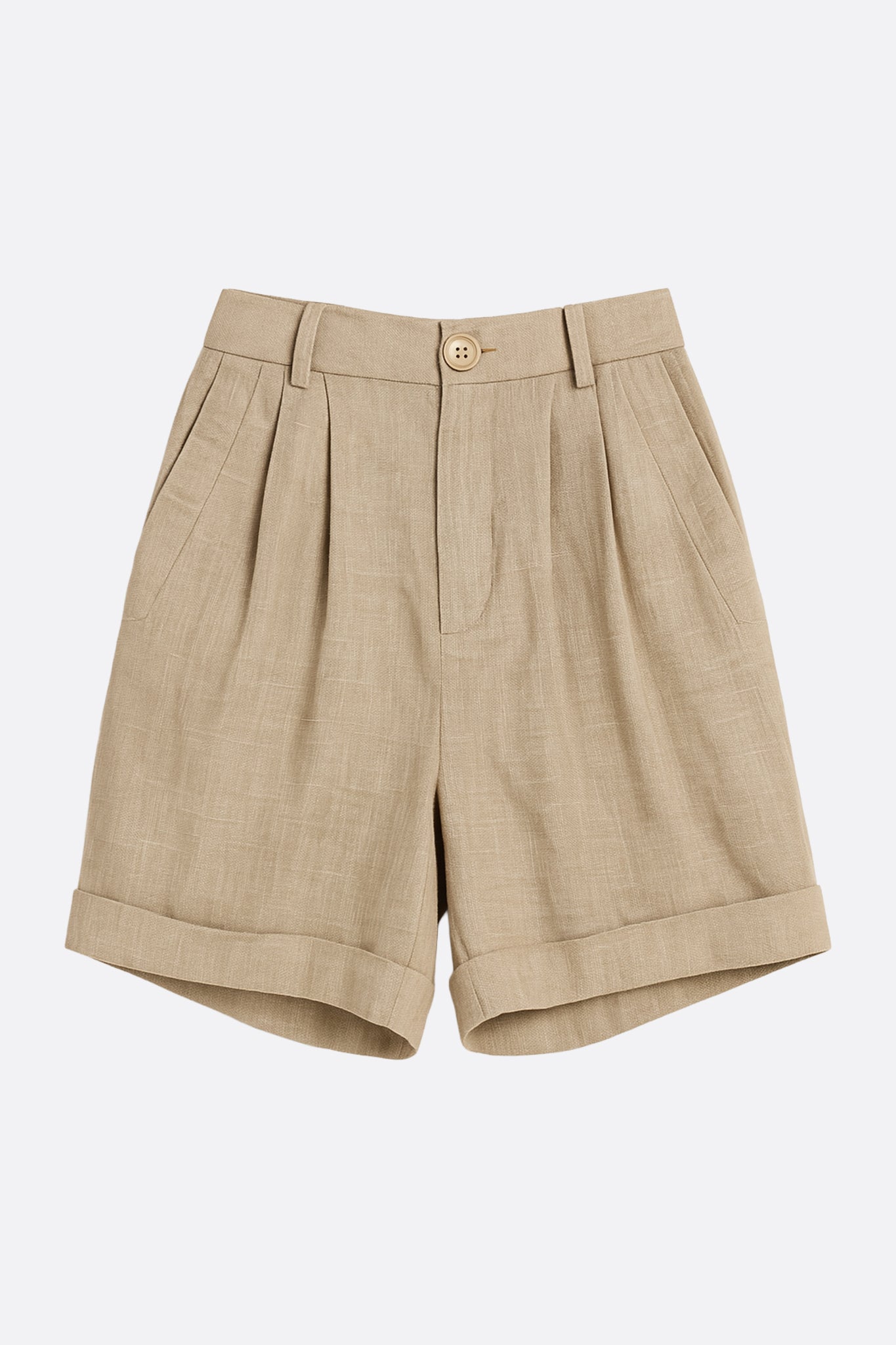 Short beige de talle alto