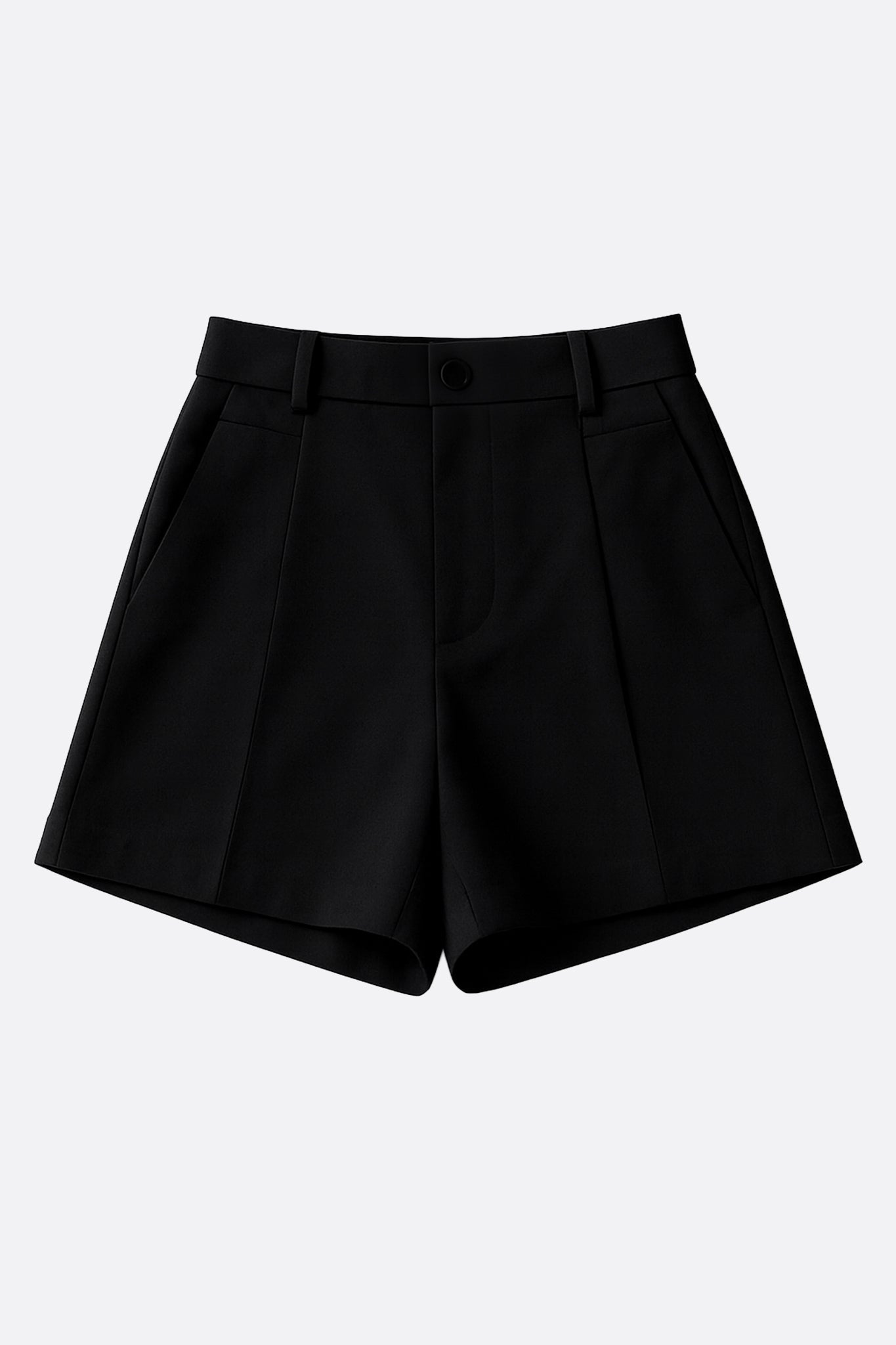 Short negro de talle alto con pinzas