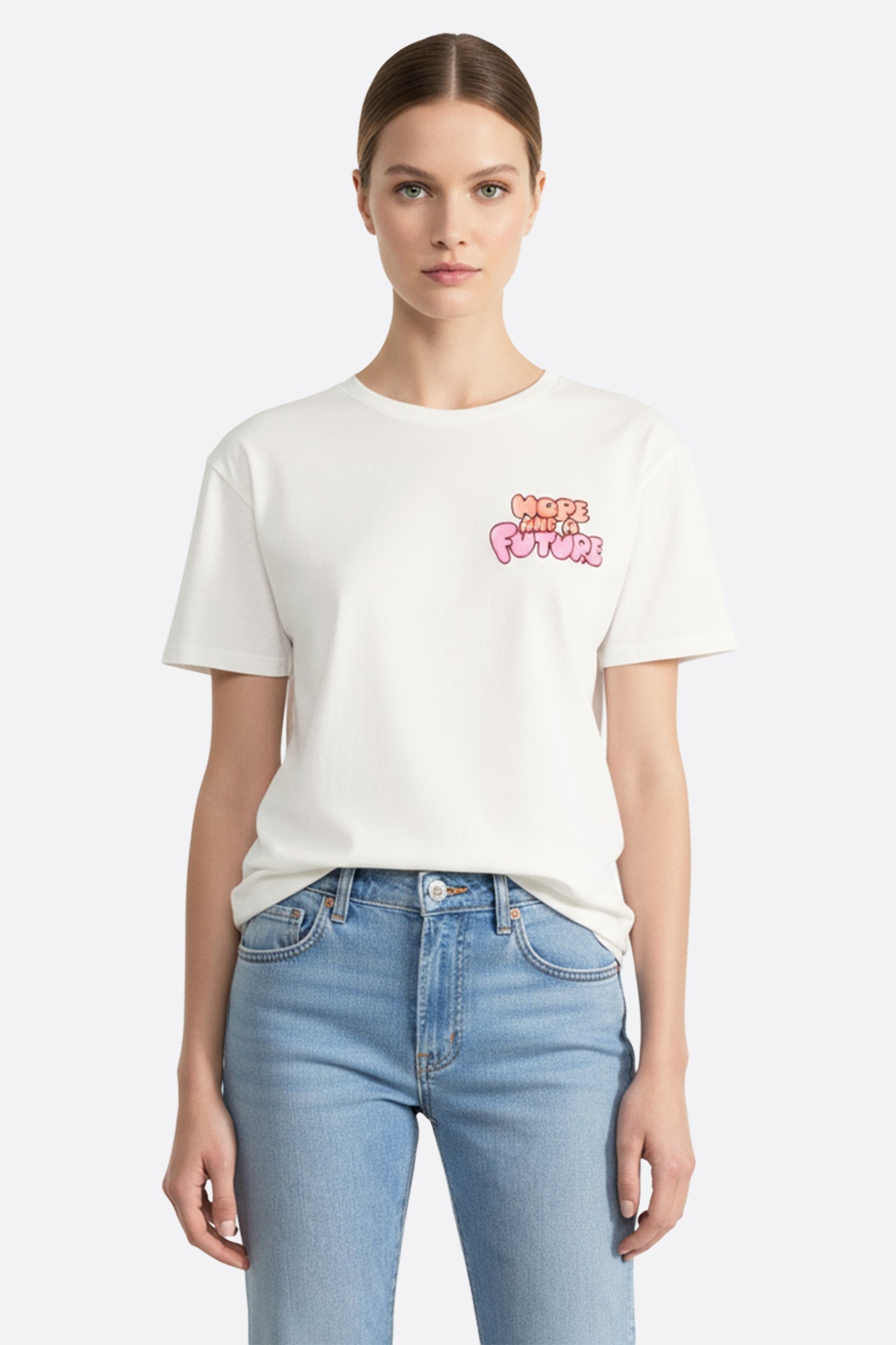 Camiseta oversize blanca Hope and a Future