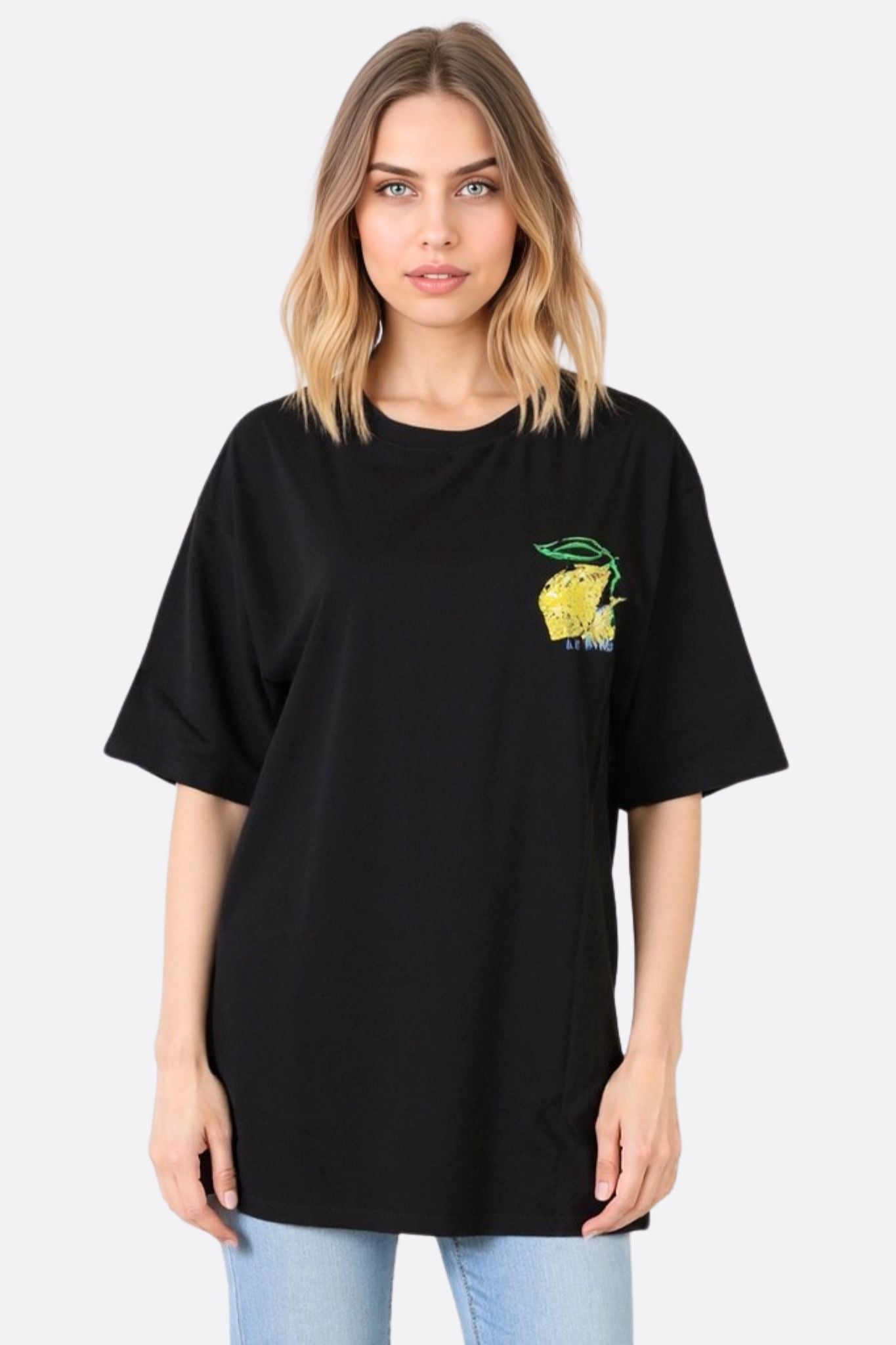 Camiseta oversize negra Limoncello